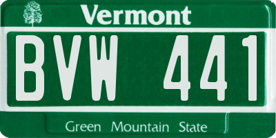 VT license plate BVW441