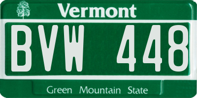 VT license plate BVW448