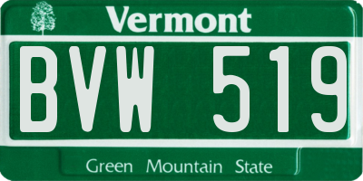 VT license plate BVW519