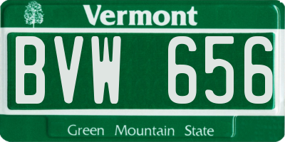 VT license plate BVW656