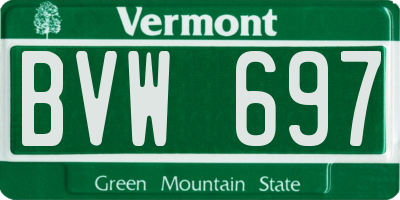 VT license plate BVW697