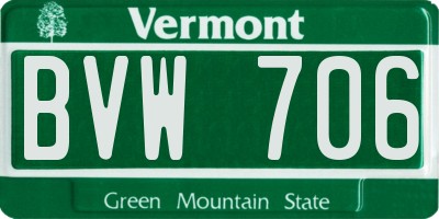 VT license plate BVW706