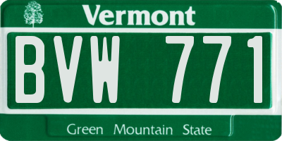 VT license plate BVW771