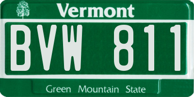 VT license plate BVW811
