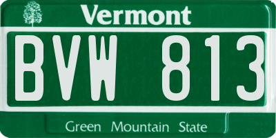VT license plate BVW813