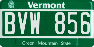 VT license plate BVW856