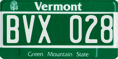 VT license plate BVX028