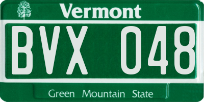 VT license plate BVX048