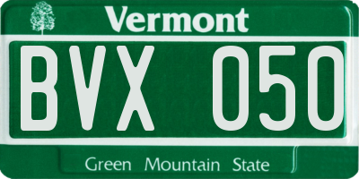 VT license plate BVX050