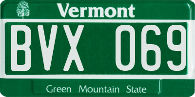 VT license plate BVX069