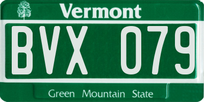 VT license plate BVX079