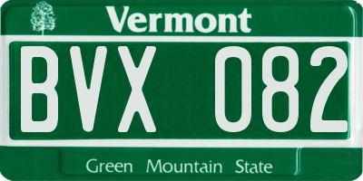 VT license plate BVX082
