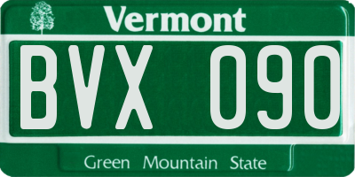 VT license plate BVX090