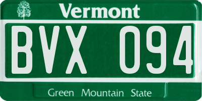 VT license plate BVX094