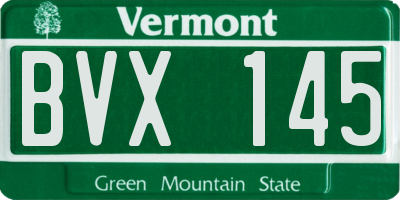 VT license plate BVX145