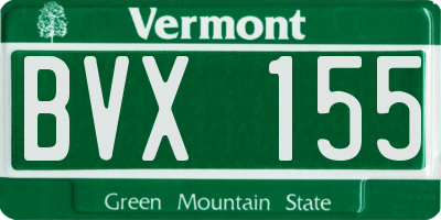 VT license plate BVX155