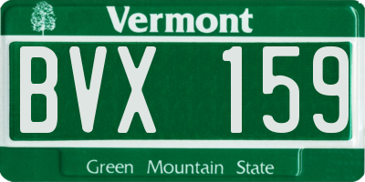 VT license plate BVX159