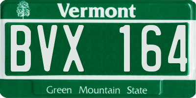 VT license plate BVX164