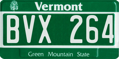 VT license plate BVX264