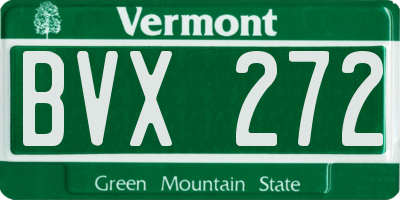 VT license plate BVX272