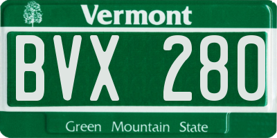 VT license plate BVX280