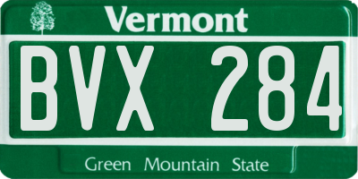 VT license plate BVX284