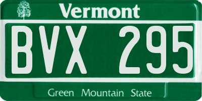 VT license plate BVX295