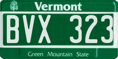 VT license plate BVX323