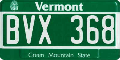 VT license plate BVX368