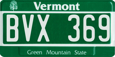 VT license plate BVX369