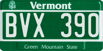 VT license plate BVX390