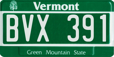 VT license plate BVX391