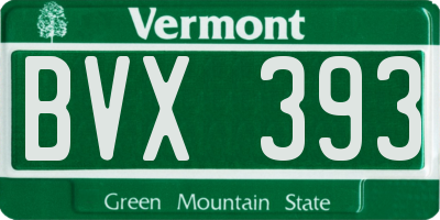VT license plate BVX393