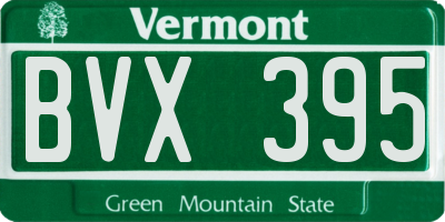 VT license plate BVX395
