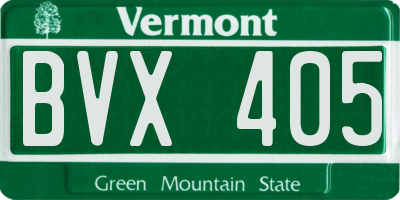 VT license plate BVX405