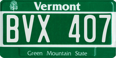 VT license plate BVX407