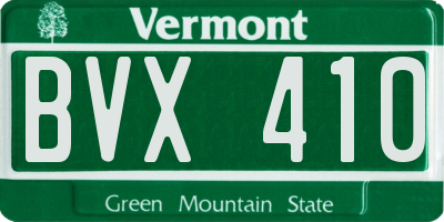 VT license plate BVX410