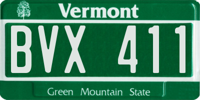 VT license plate BVX411