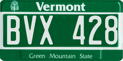 VT license plate BVX428
