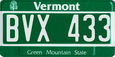 VT license plate BVX433