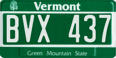 VT license plate BVX437