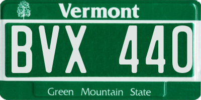VT license plate BVX440