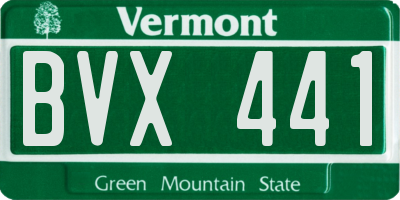 VT license plate BVX441
