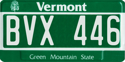 VT license plate BVX446