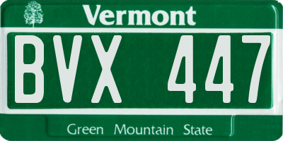 VT license plate BVX447