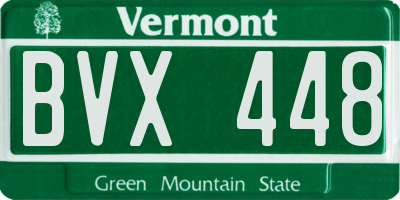 VT license plate BVX448
