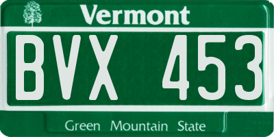 VT license plate BVX453