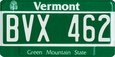 VT license plate BVX462