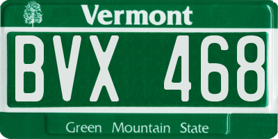 VT license plate BVX468