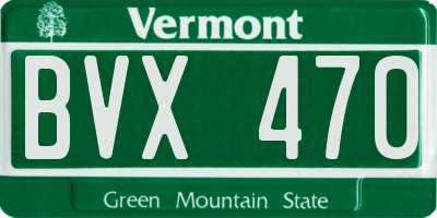 VT license plate BVX470